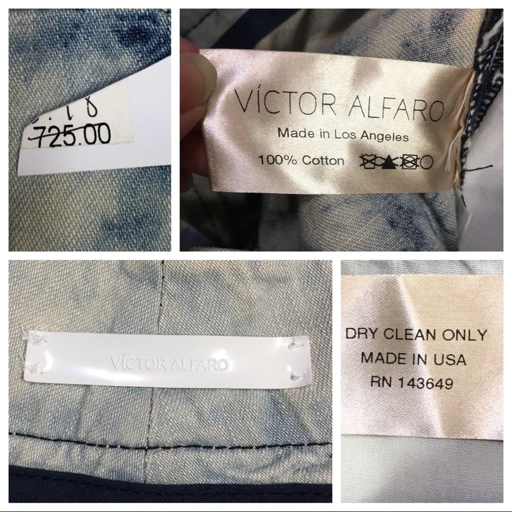 NWT Victor Alfaro Shibori-Dyed Japanese Cargo